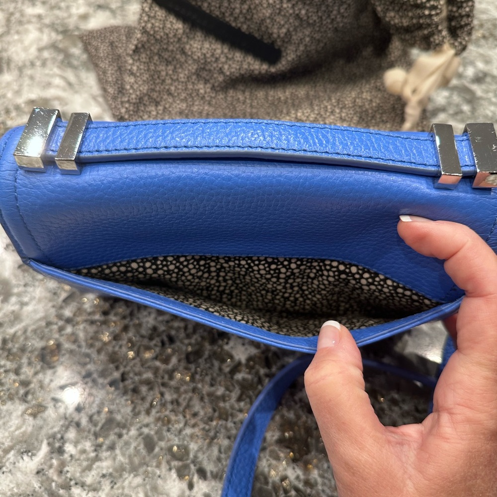 Loeffler Randall Blue Leather Crossbody Bag - Picture 3 of 9